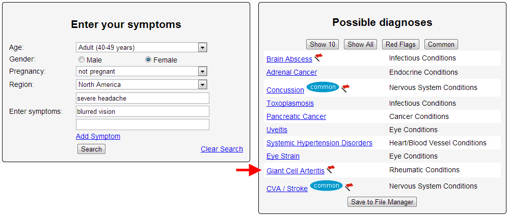 My Symptoms Checker Diagnosis